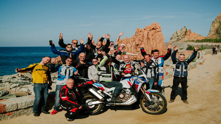 Honda Italy Corsica adventure event with riders