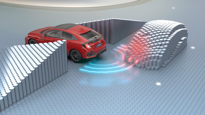 Honda Civic in uno studio virtuale