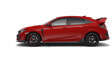 Lato che mostra la Honda Civic Type R.