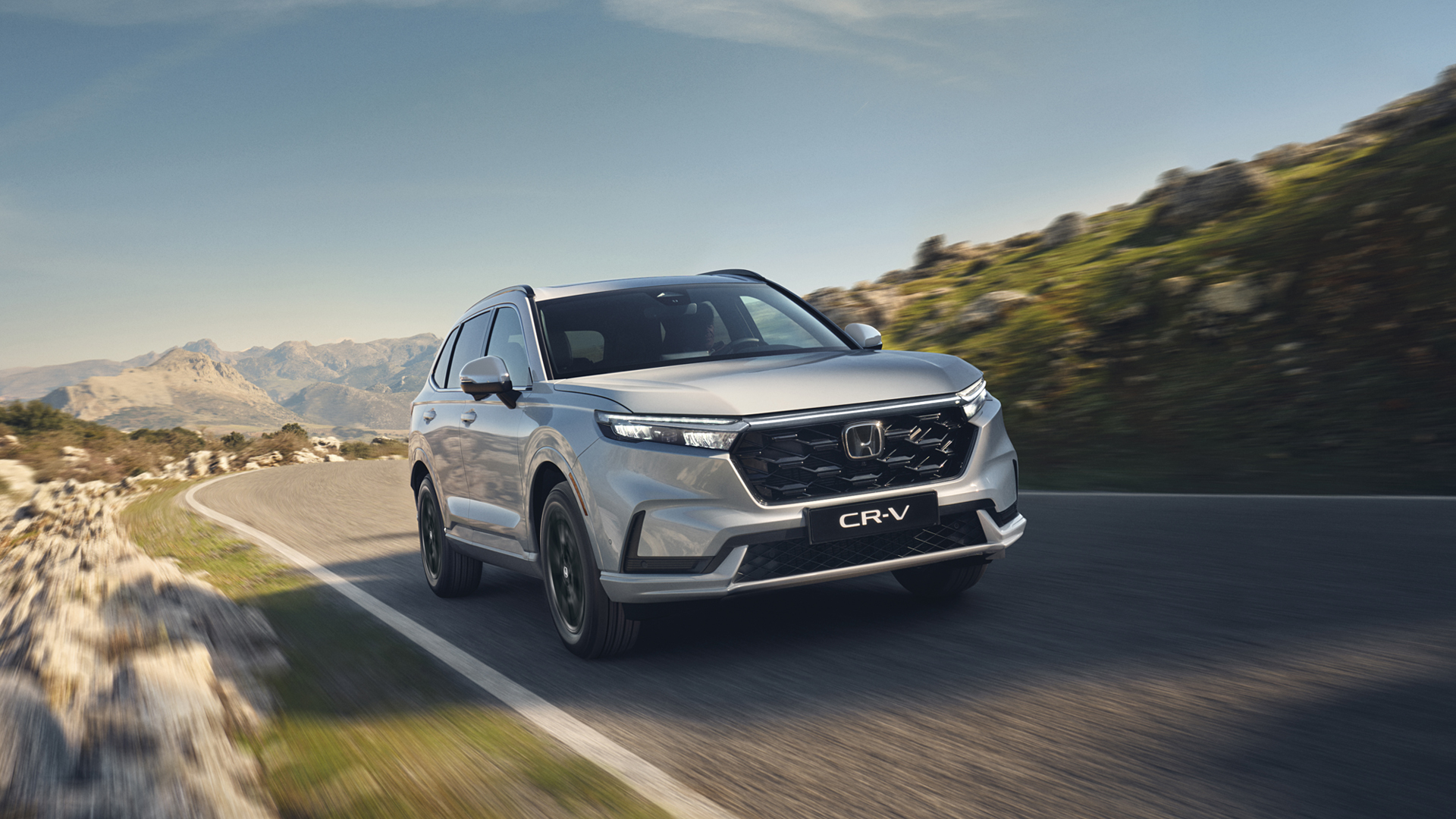 CR-V bianco che mostra l'area della presa