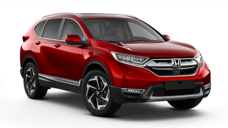 Veduta di tre quarti anteriore di Honda CR-V
