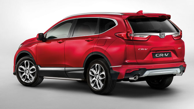 Vista posteriore laterale Honda CR-V.