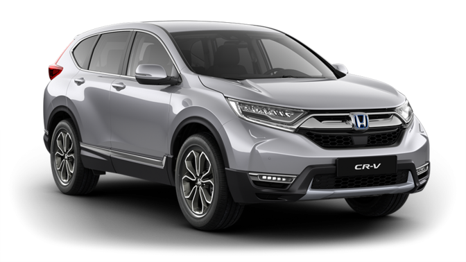 Vista frontale a tre quarti di Honda CR-V.
