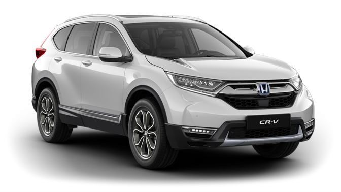 Vista frontale a tre quarti di Honda CR-V.