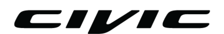 Honda Civic logo nero