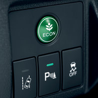 Primo piano del pulsante Econ di Honda HR-V.