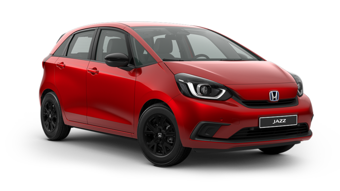 Vista anteriore di tre quarti della Honda Jazz