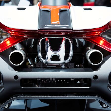 Primo piano di una concept car Honda.