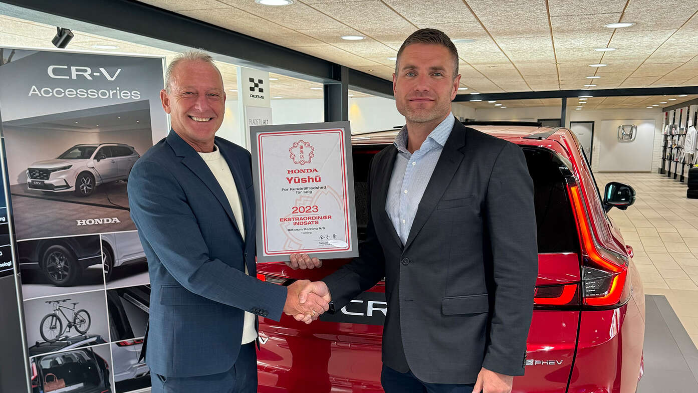 Premio post-vendita consegnato alla concessionaria Honda. 