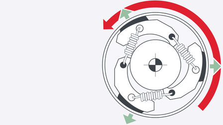 Illustrazione con frizione centrifuga.