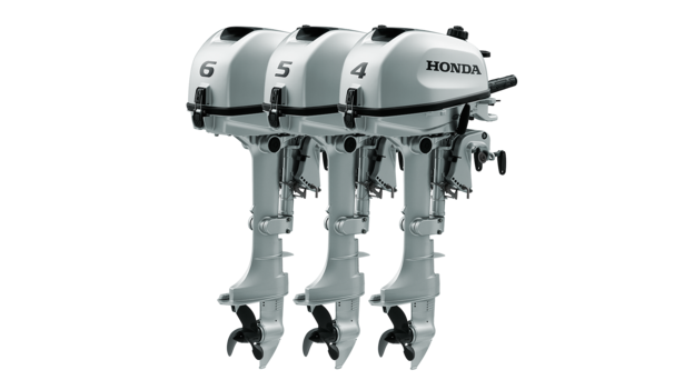 Motori BF4, BF5 e BF6 di fronte da tre quarti.