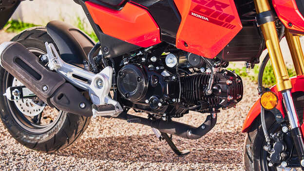 Primo piano del motore MSX125 Grom