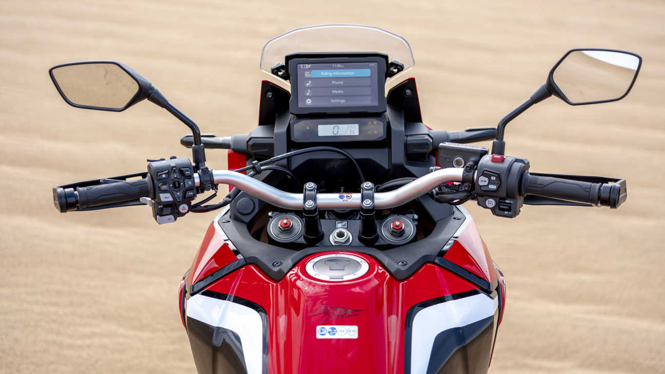 Honda Africa Twin, zoom sulla vista del conducente