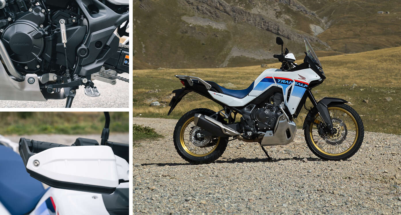 XL750 Transalp equipaggiata con Rally Pack.