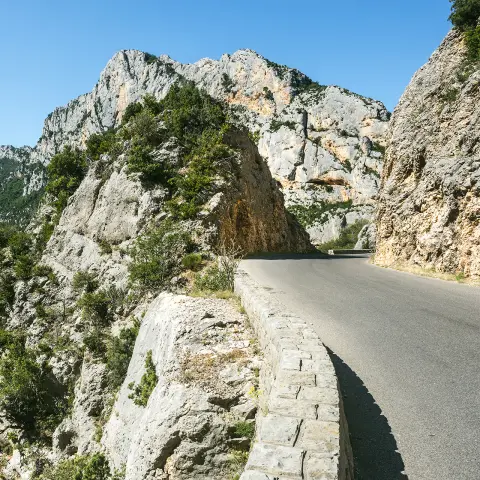 Gorges du Verdon (Alpes-de-Haute-Provence, Provence-Alpes-Cote d'Azur, Francia), famoso canyon