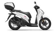 SH125i Sport 2024 con Smart Top Box, parabrezza e paramani di serie Matte Pearl Cool White Sport