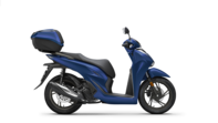 SH125i 2024 con Smart Top Box, parabrezza e paramani di serie Matte Pearl Pacific Blue