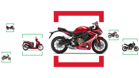 Combinazione di riprese laterali di varie moto Honda