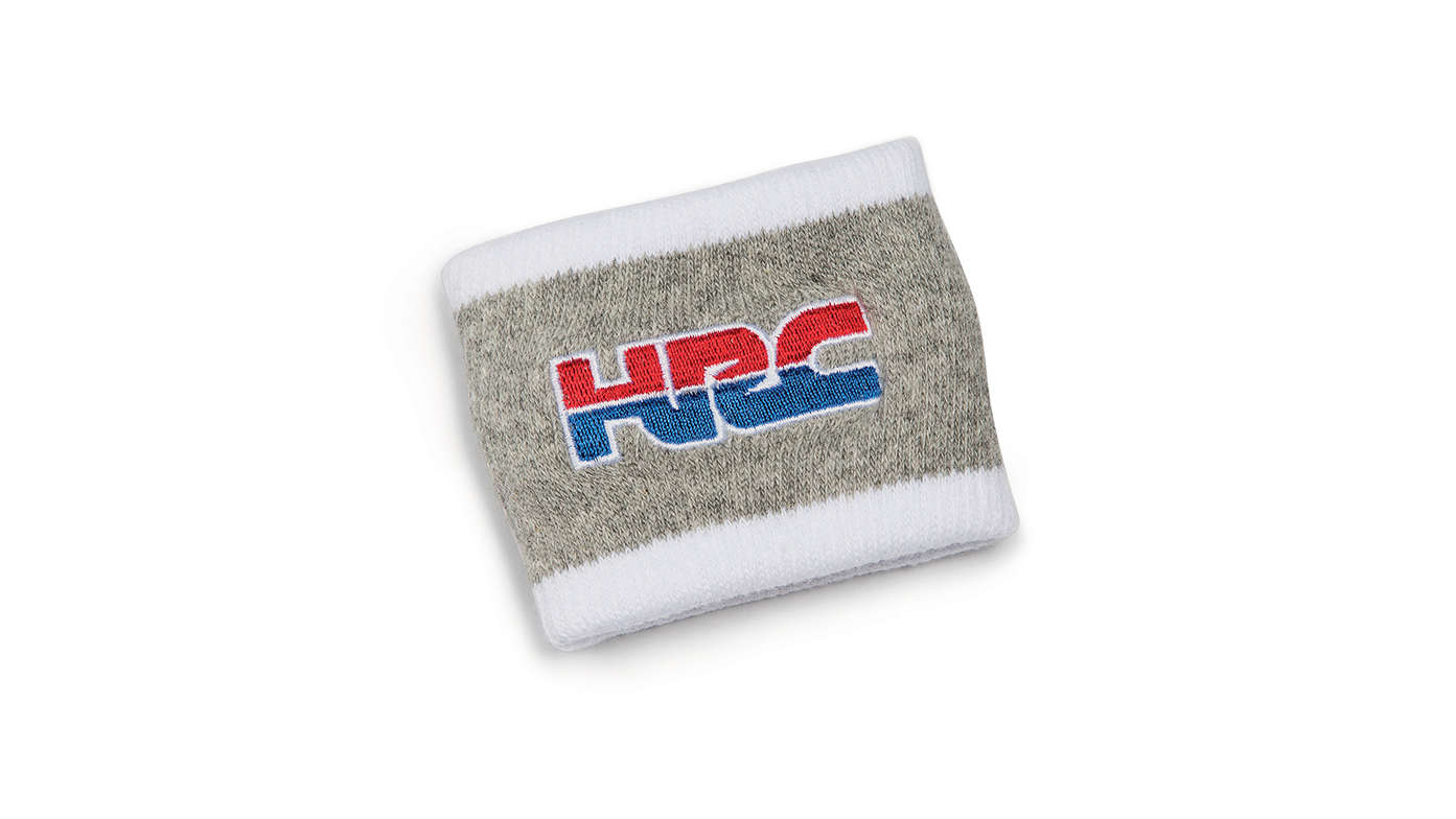 Braccialetto grigio Honda HRC nei colori HRC con il logo Honda Racing Corporation.