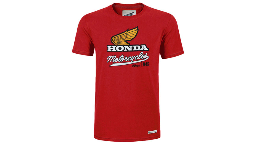 T-shirt Honda vintage rossa. 