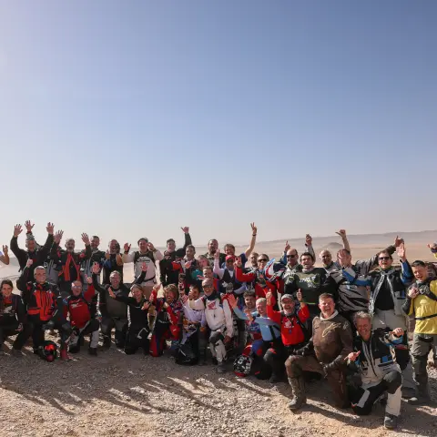 Gruppo di motociclisti in Marocco