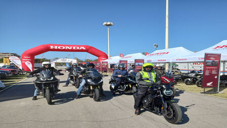 Honda live tour of riders gathered 