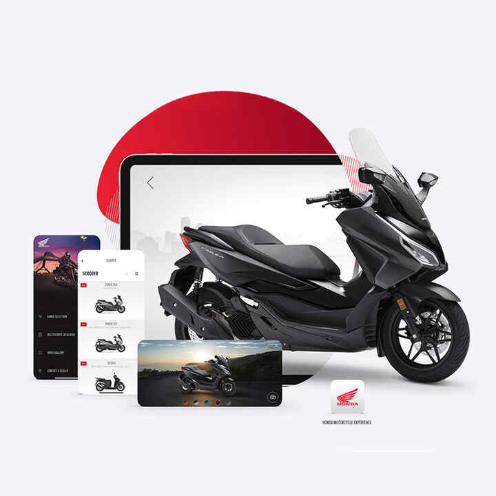 App Honda Motorcycles Experience con Forza 125.