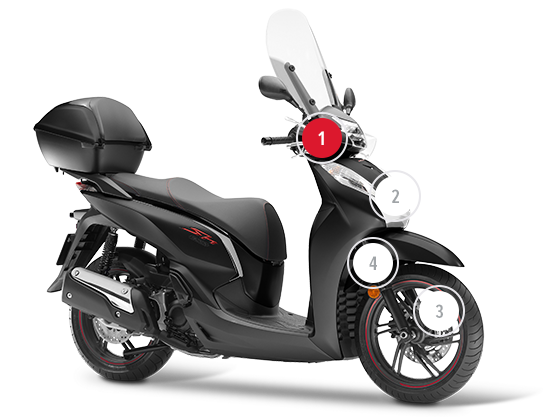 Panoramica Sh300i Scooter Gamma Moto Honda