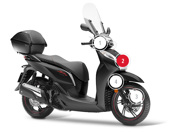 Panoramica Sh300i Scooter Gamma Moto Honda