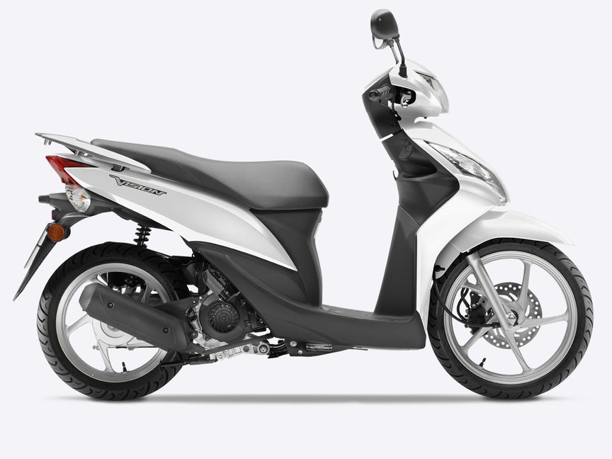 Inquadratura lato destro del Vision 50 rosso.