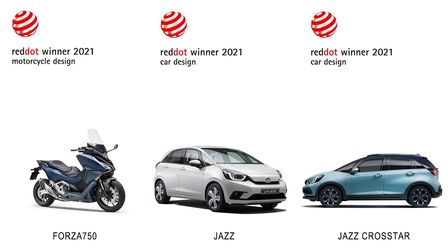 Honda si aggiudica i premi Red Dot per Jazz e Jazz  Crosstar Full Hybrid e:HEV e per il nuovo Forza 750