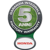 Mini motozappe Honda, logo 2 anni di garanzia.